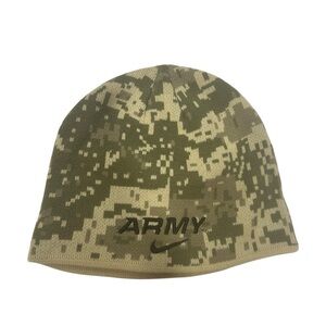 Nike  swoosh ARMY camo beanie ONE SIZE fits most green brown men gender neutral